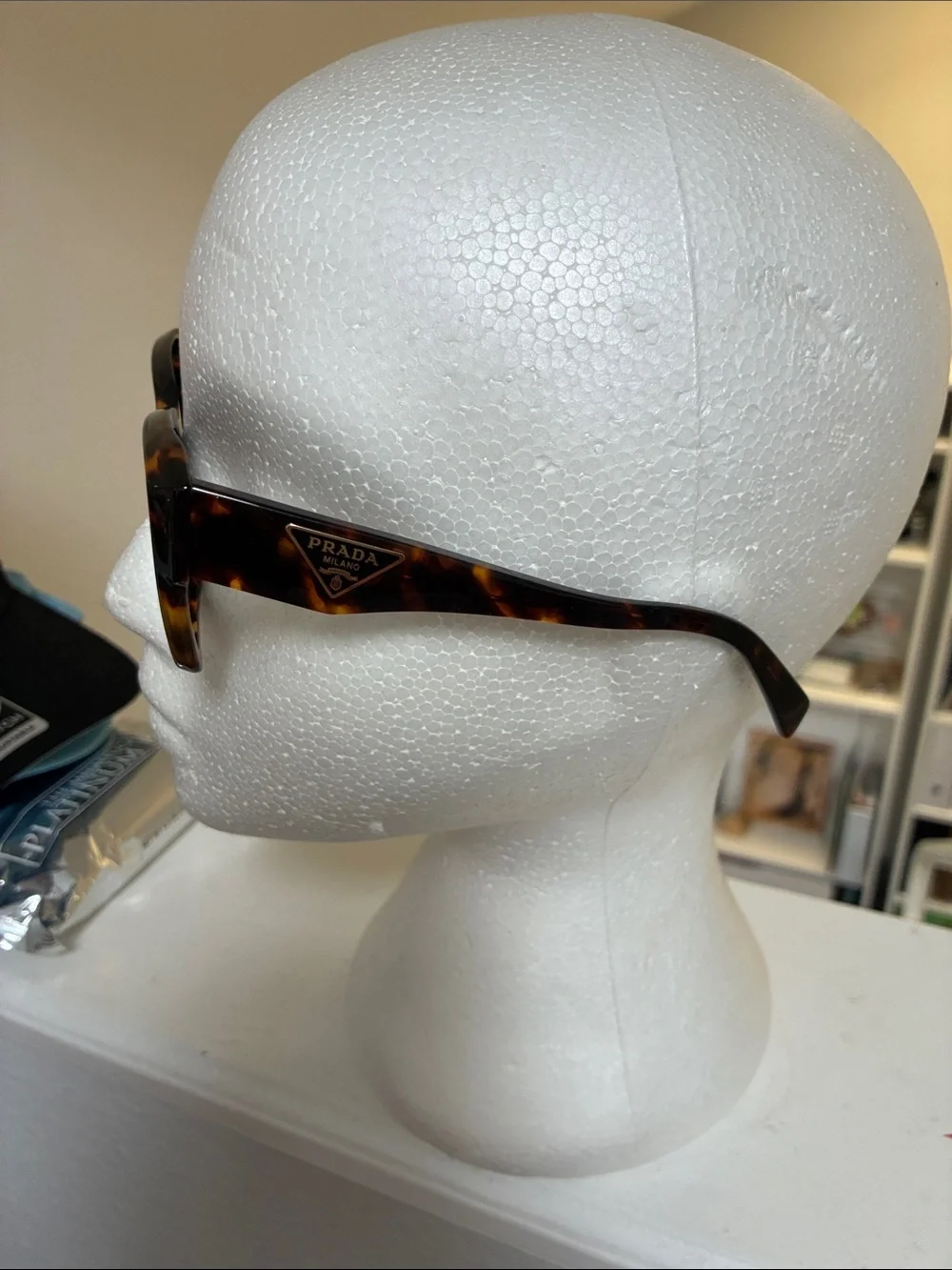 Prada Tortoiseshell Square-Frame Glasses in Brown and Amber